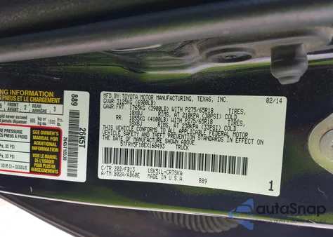 2014 Toyota Tundra Sr5/Sr5 5.7L V8 z USA, uszkodzony, nr VIN 5TFRY5F18EX160493